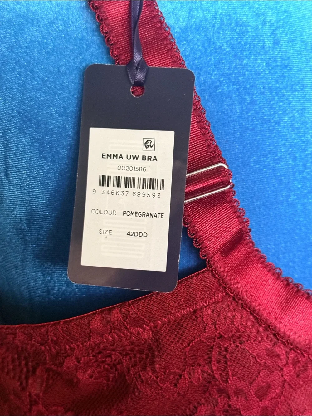 City Chic Lace Underwire Bra in Burgundy